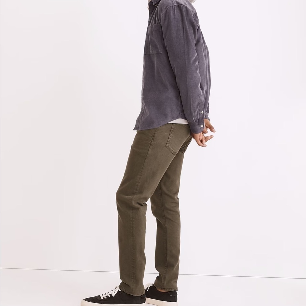 Madewell garment dyed slim jeans deep green nwot